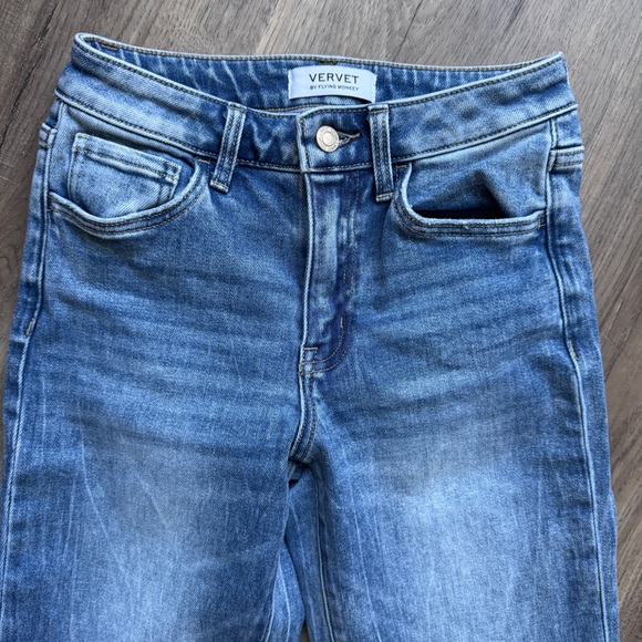 VERVET BY FLYING MONKEY Willa High Rise Trouser Stretch Flare Jean - Sz 25 x 34 - Picture 10 of 14